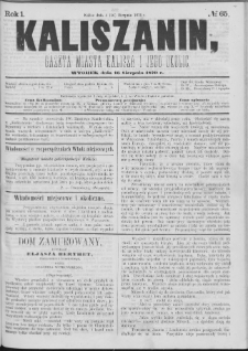 Kaliszanin : gazeta miasta Kalisza i jego okolic