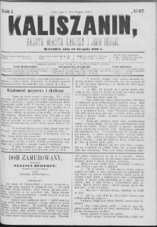 Kaliszanin : gazeta miasta Kalisza i jego okolic