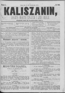 Kaliszanin : gazeta miasta Kalisza i jego okolic