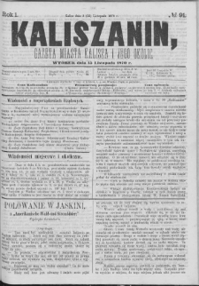 Kaliszanin : gazeta miasta Kalisza i jego okolic