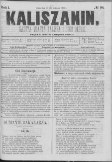 Kaliszanin : gazeta miasta Kalisza i jego okolic