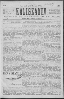 Kaliszanin : gazeta miasta Kalisza i jego okolic
