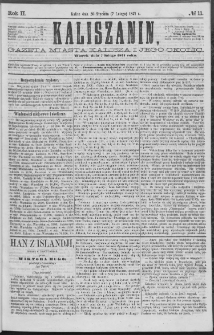 Kaliszanin : gazeta miasta Kalisza i jego okolic