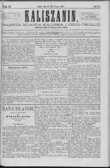 Kaliszanin : gazeta miasta Kalisza i jego okolic