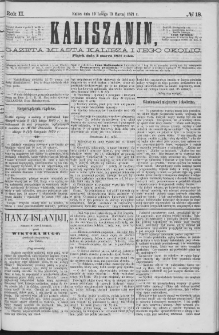 Kaliszanin : gazeta miasta Kalisza i jego okolic