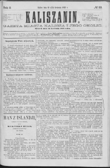 Kaliszanin : gazeta miasta Kalisza i jego okolic