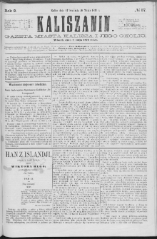 Kaliszanin : gazeta miasta Kalisza i jego okolic