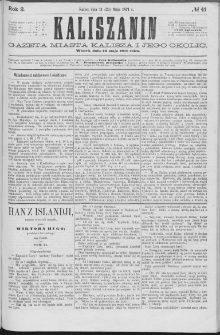 Kaliszanin : gazeta miasta Kalisza i jego okolic