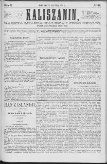 Kaliszanin : gazeta miasta Kalisza i jego okolic