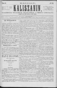 Kaliszanin : gazeta miasta Kalisza i jego okolic