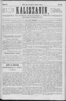 Kaliszanin : gazeta miasta Kalisza i jego okolic