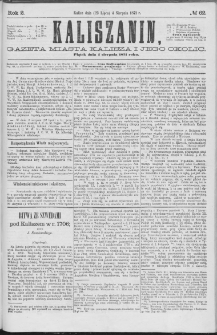 Kaliszanin : gazeta miasta Kalisza i jego okolic