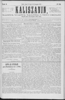 Kaliszanin : gazeta miasta Kalisza i jego okolic