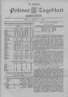 Posener Tageblatt. Handelsblatt 1899.01.07 Jg.38