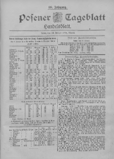 Posener Tageblatt. Handelsblatt 1899.01.10 Jg.38