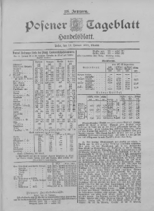 Posener Tageblatt. Handelsblatt 1899.01.18 Jg.38
