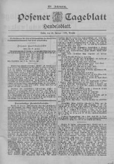 Posener Tageblatt. Handelsblatt 1899.01.28 Jg.38