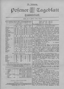 Posener Tageblatt. Handelsblatt 1899.02.09 Jg.38