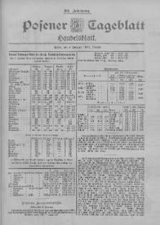 Posener Tageblatt. Handelsblatt 1899.02.08 Jg.38