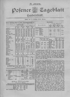 Posener Tageblatt. Handelsblatt 1899.02.15 Jg.38
