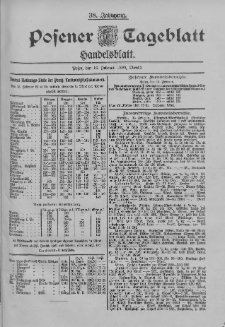 Posener Tageblatt. Handelsblatt 1899.02.16 Jg.38