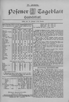 Posener Tageblatt. Handelsblatt 1899.02.18 Jg.38