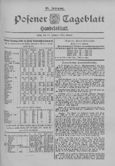 Posener Tageblatt. Handelsblatt 1899.02.21 Jg.38