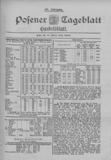 Posener Tageblatt. Handelsblatt 1899.02.24 Jg.38
