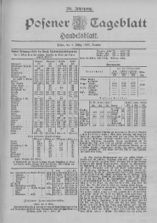 Posener Tageblatt. Handelsblatt 1899.03.06 Jg.38