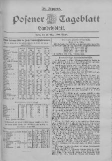 Posener Tageblatt. Handelsblatt 1899.03.14 Jg.38