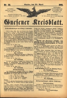 Gnesener Kreisblatt 1901.04.21 Nr32
