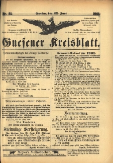 Gnesener Kreisblatt 1901.06.27 Nr51