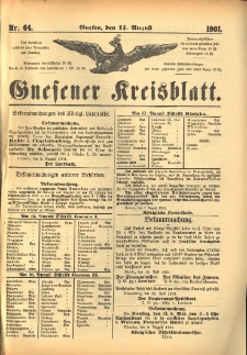 Gnesener Kreisblatt 1901.08.11 Nr63