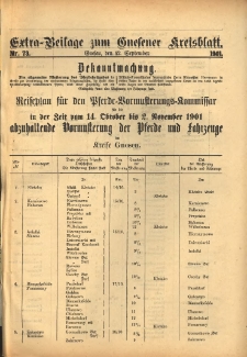 Extra-Beilage zum Gnesener Kreisblatt