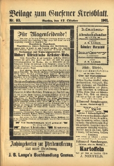 Beilage zum Gnesener Kreisblatt 1901.10.17 Nr83