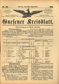 Gnesener Kreisblatt 1901.11.21 Nr93
