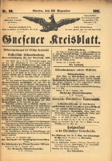 Gnesener Kreisblatt 1901.12.12 Nr99