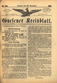 Gnesener Kreisblatt 1901.12.15 Nr100
