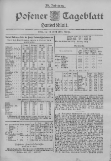 Posener Tageblatt. Handelsblatt 1899.04.10 Jg.38