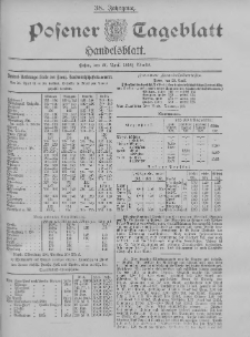 Posener Tageblatt. Handelsblatt 1899.04.26 Jg.38