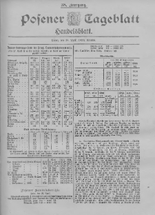 Posener Tageblatt. Handelsblatt 1899.04.28 Jg.38