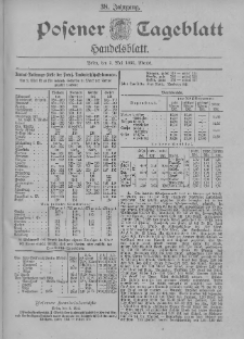 Posener Tageblatt. Handelsblatt 1899.05.03 Jg.38