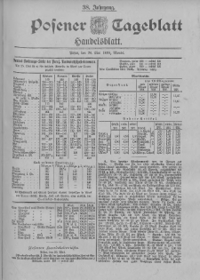 Posener Tageblatt. Handelsblatt 1899.05.26 Jg.38