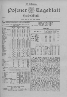 Posener Tageblatt. Handelsblatt 1899.05.29 Jg.38