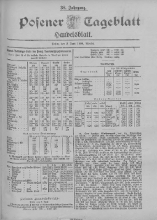 Posener Tageblatt. Handelsblatt 1899.06.02 Jg.38