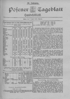Posener Tageblatt. Handelsblatt 1899.06.03 Jg.38