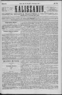 Kaliszanin : gazeta miasta Kalisza i jego okolic