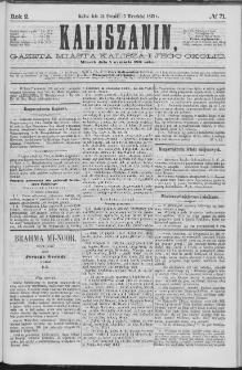 Kaliszanin : gazeta miasta Kalisza i jego okolic