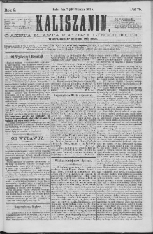 Kaliszanin : gazeta miasta Kalisza i jego okolic