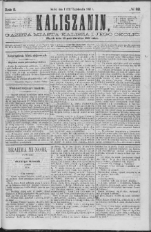 Kaliszanin : gazeta miasta Kalisza i jego okolic